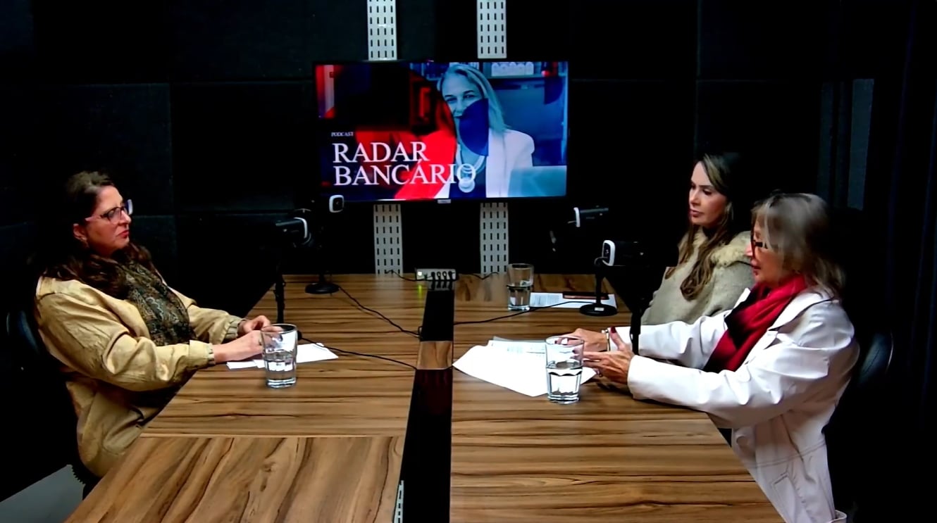 Gravação do programa Radar Bancário em estúdio